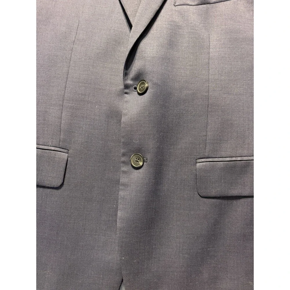Awearness Kenneth Cole Men's Blue Wool Stretch Suit Jacket 40 Short 2-Button